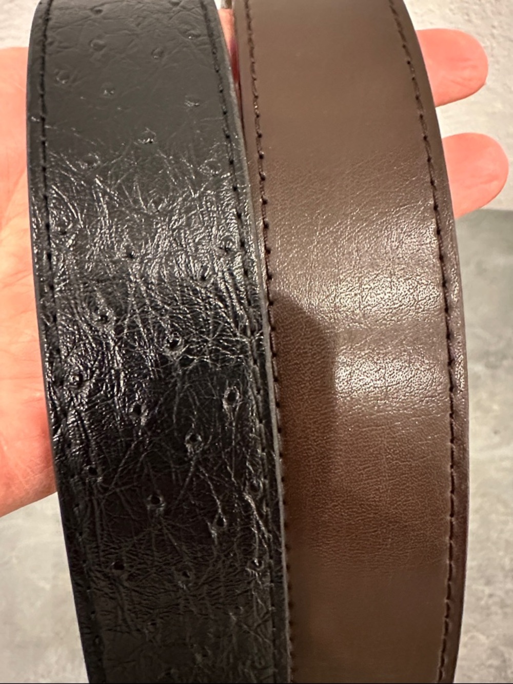 2 NEXBELT Leather Men's Belt in Brown and Black with Strong Buckles